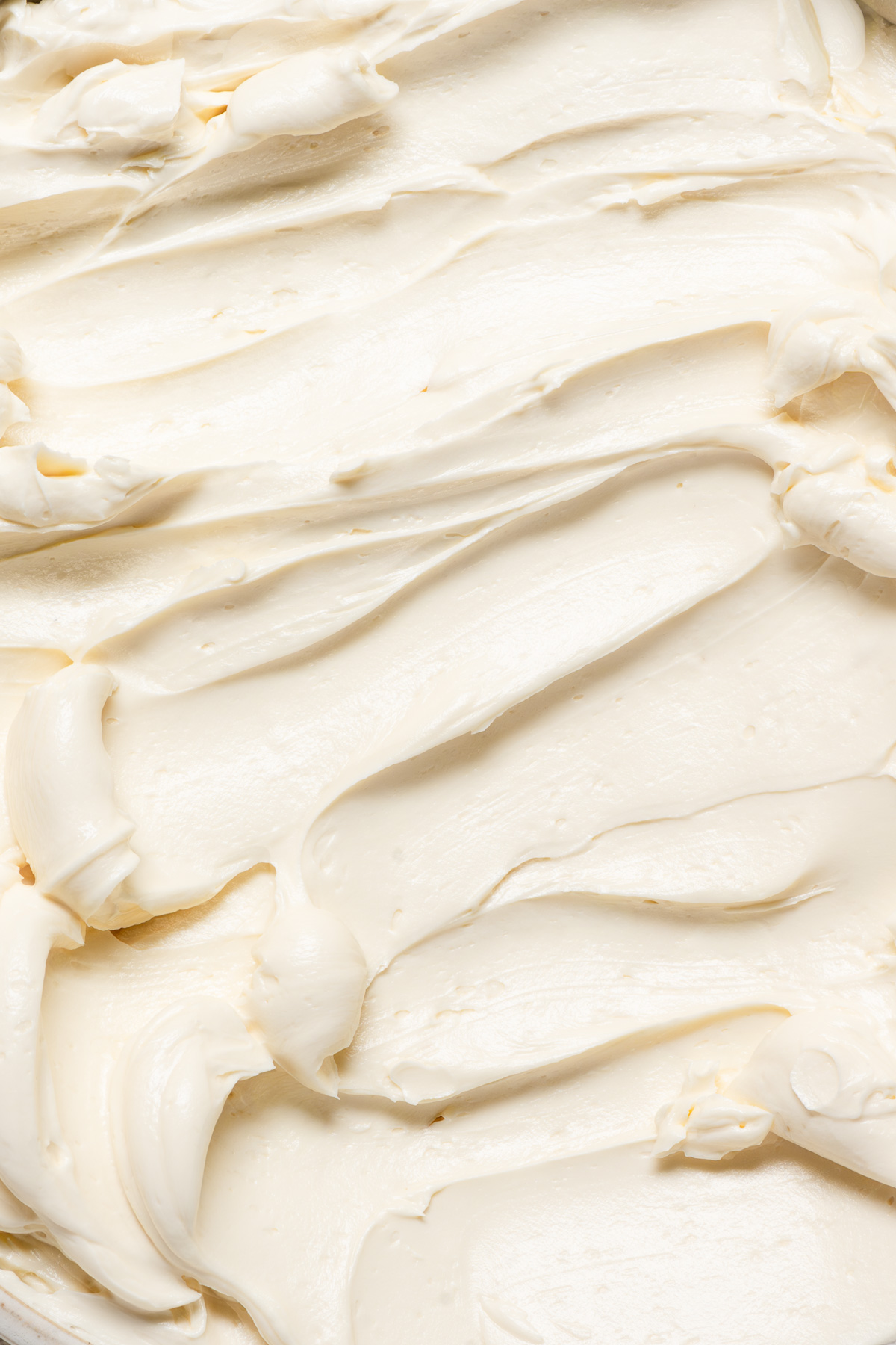 Textura cremosa de buttercream blanco
